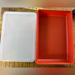 Vintage Tupperware Large Snack Container in Paprika